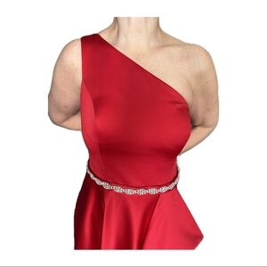 David’s Bridal Red Formal Dress